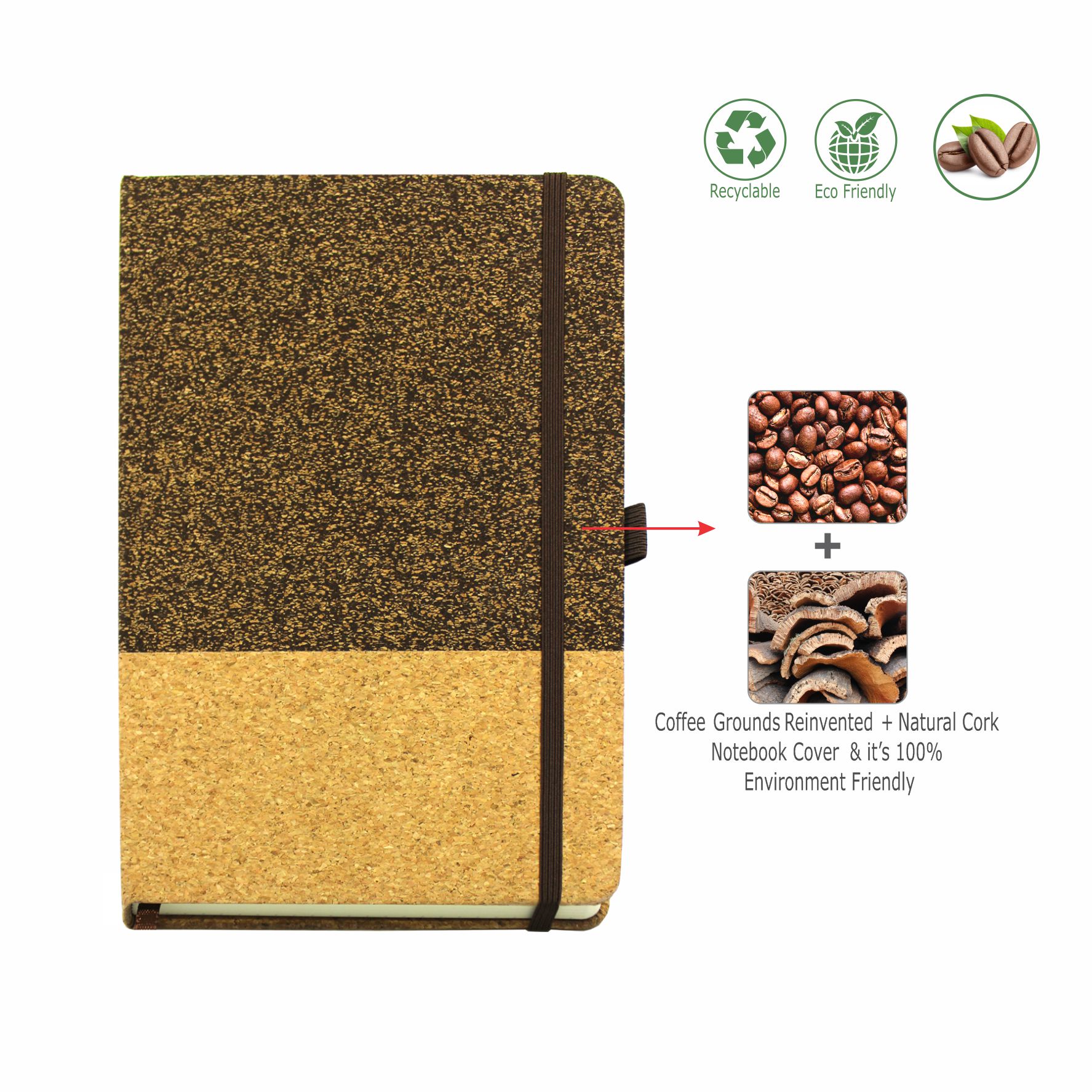 Mocha Coffee Notebook & Espresso Coffee Pen (Gift Set)