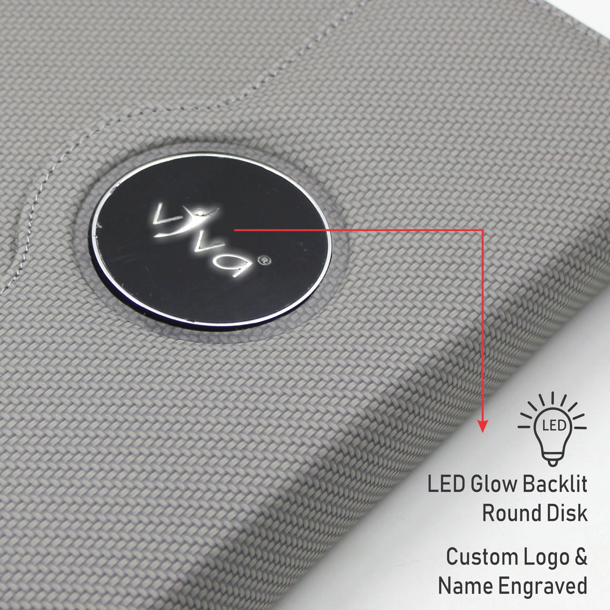 Sparq Smart Wireless Charging 8000 mAh Powerbank Notebook (Free Name Personalisation) - Grey