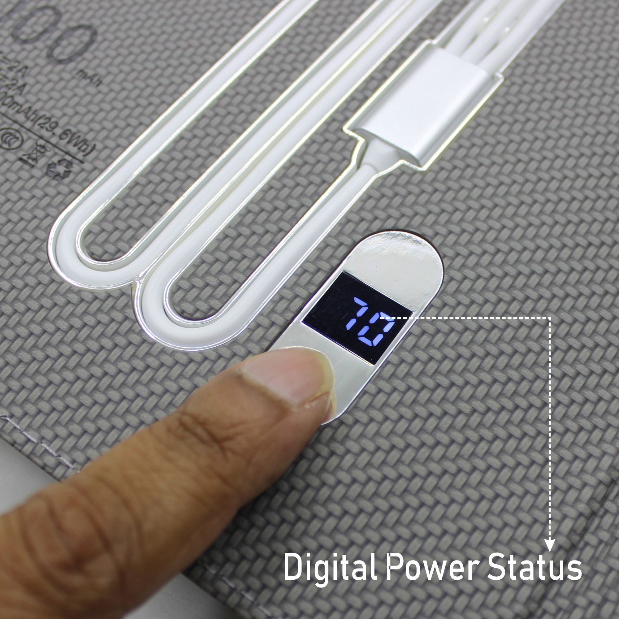 Sparq Smart Wireless Charging 8000 mAh Powerbank Notebook (Free Name Personalisation) - Grey