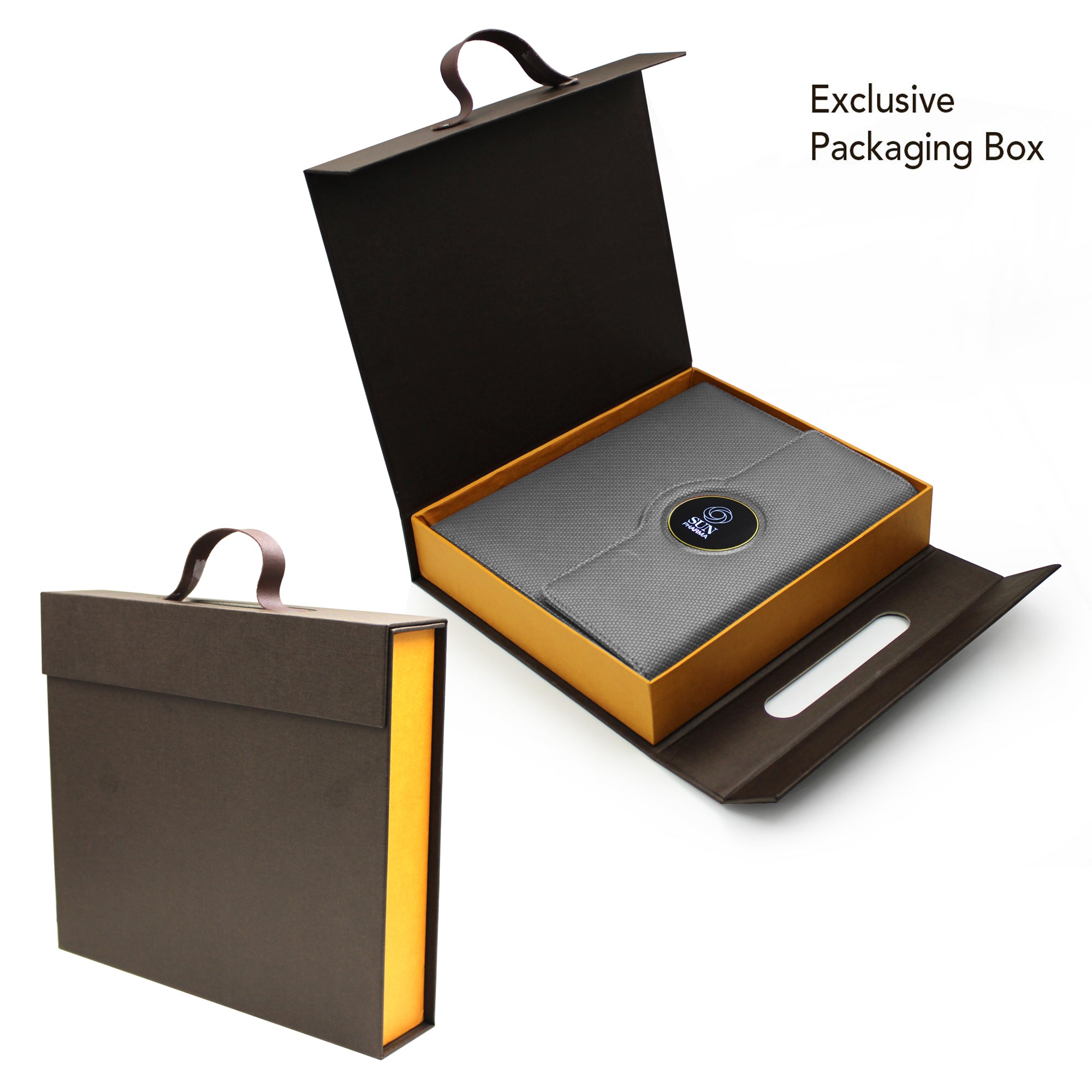 Sparq Smart Wireless Charging 8000 mAh Powerbank Notebook (Free Name Personalisation) - Grey