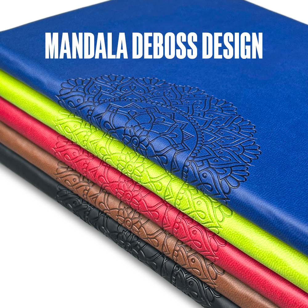 Mandala Design Leather A5 Journal Notebook - Premium Journal Notebook - Viva Diaries 