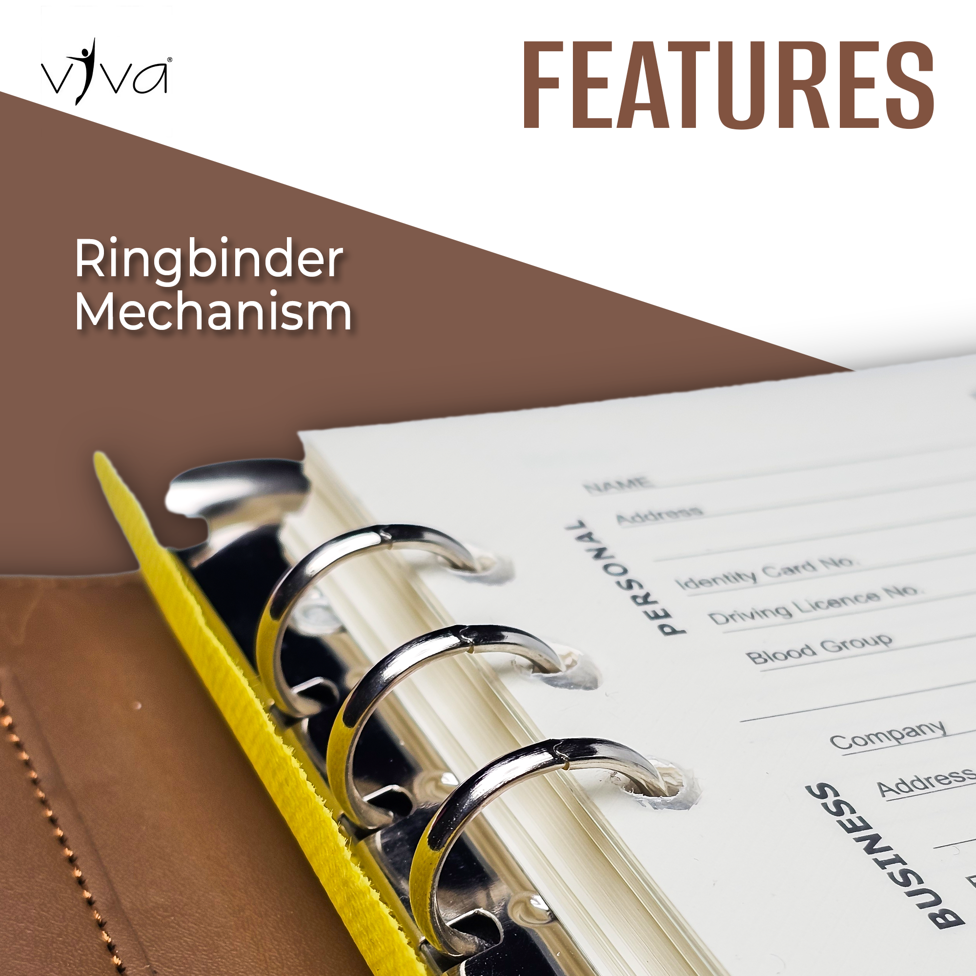 Personalised Mobinox Smart Organizer Ringbinder Notebook with Mobile Stand - No Cash on Delivery