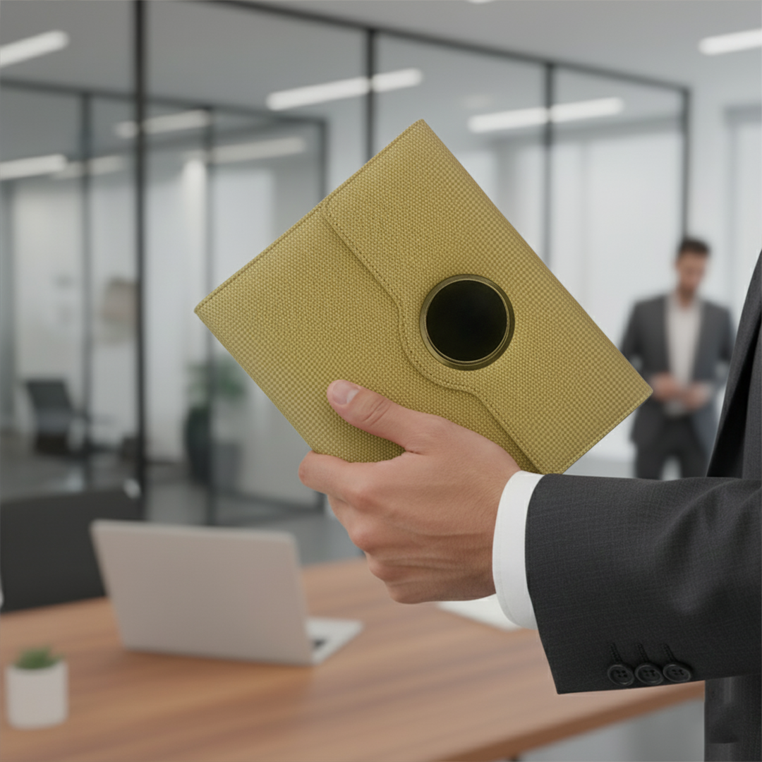 Sparq Smart Wireless Charging 8000 mAh Powerbank Notebook (Free Name Personalisation) - Beige