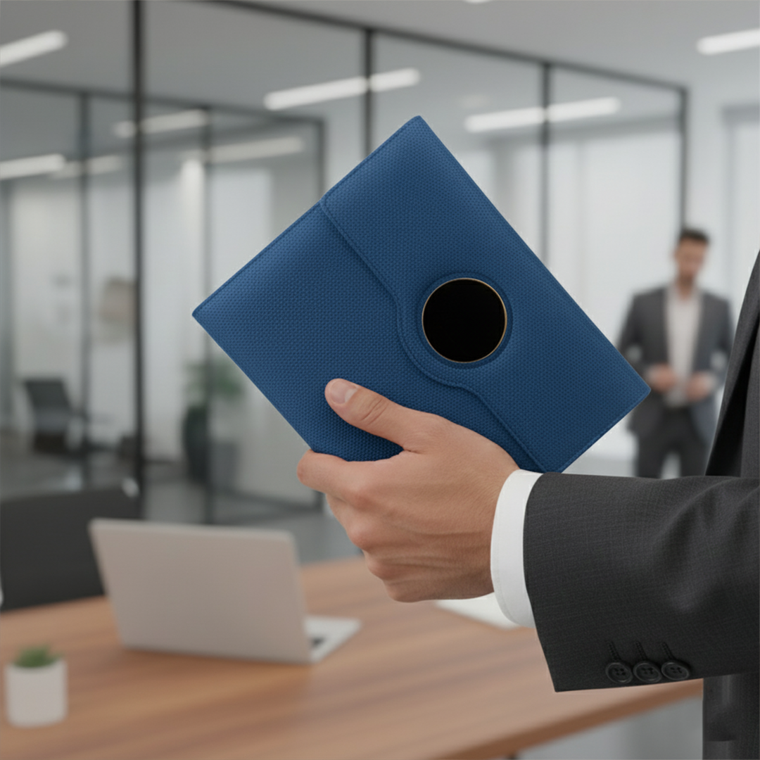 Sparq Smart Wireless Charging 8000 mAh Powerbank Notebook (Free Name Personalisation) - Navy Blue