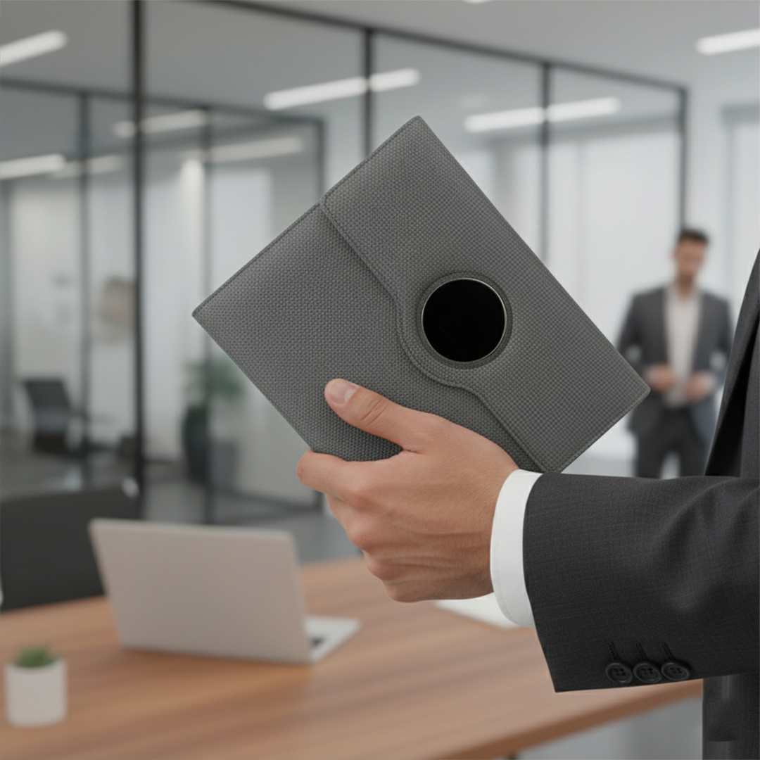 Sparq Smart Wireless Charging 8000 mAh Powerbank Notebook (Free Name Personalisation) - Grey