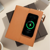 Sparq Smart Wireless Charging 8000 mAh Powerbank Notebook (Free Name Personalisation) - Tan