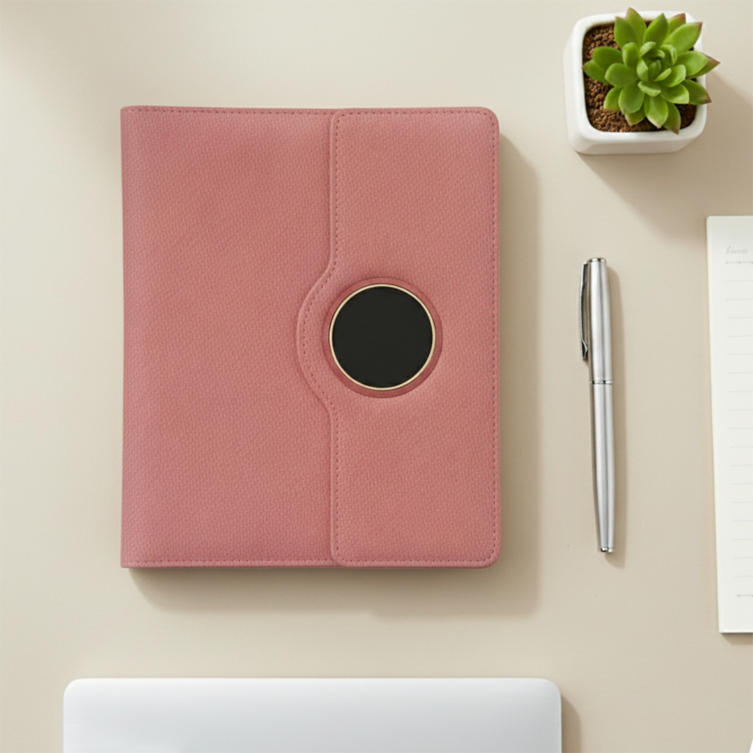 Sparq Smart Wireless Charging 8000 mAh Powerbank Notebook (Free Name Personalisation) - Pink