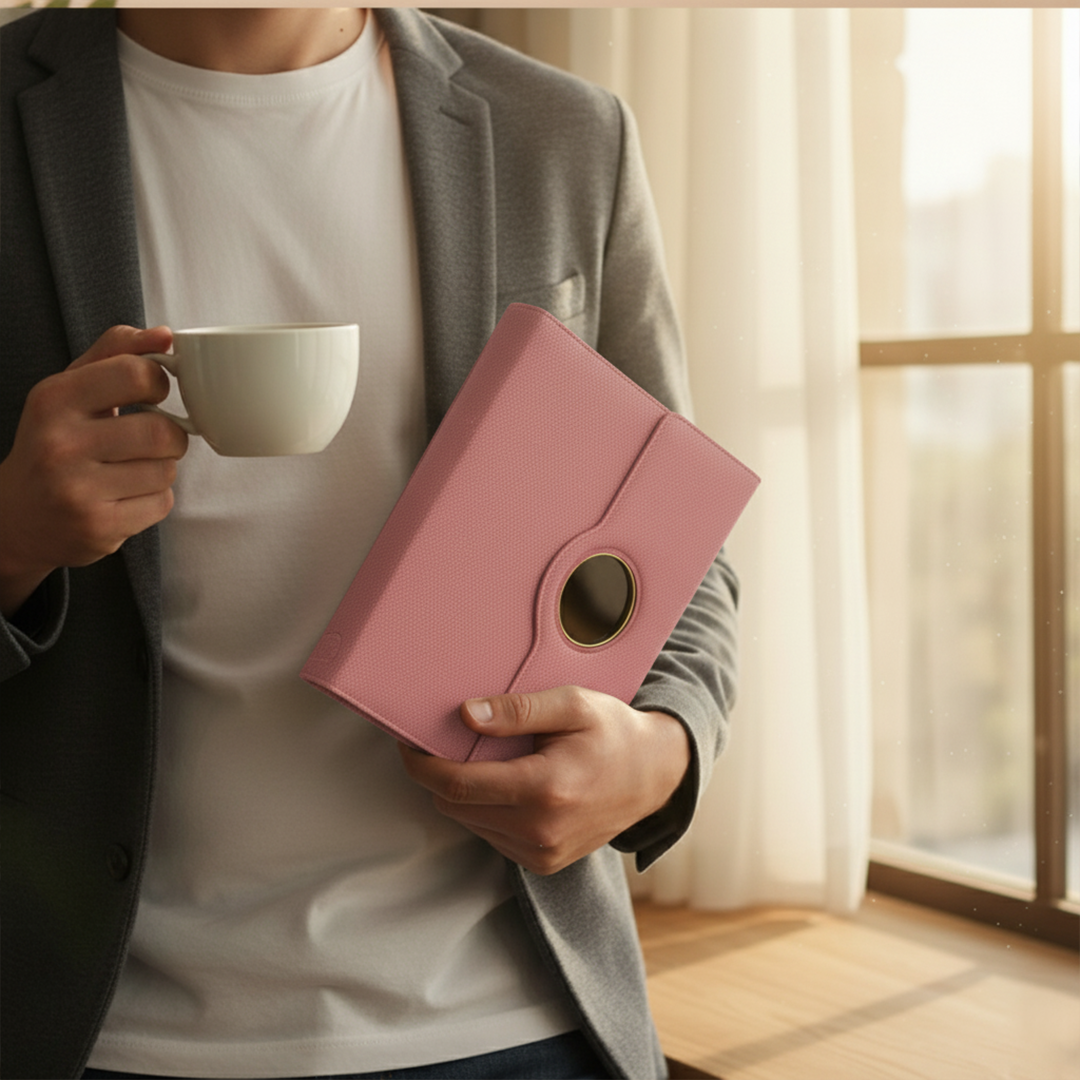 Sparq Smart Wireless Charging 8000 mAh Powerbank Notebook (Free Name Personalisation) - Pink