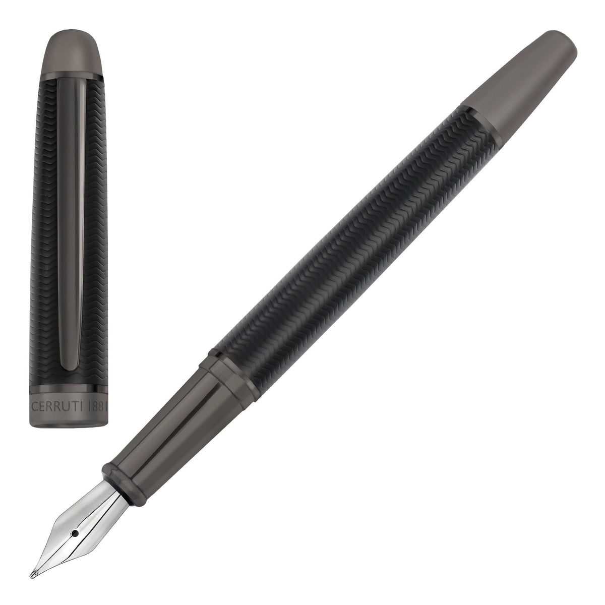 Holborn Black & Gun Fountain Pen | NSI5892A