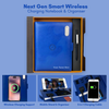 Next Gen - Smart Wireless Charging 8000 mAh Powerbank Notebook with 16 GB Pendrive - (Free Name Personalisation) - Blue