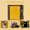 Next Gen - Smart Wireless Charging 8000 mAh Powerbank Notebook with 16 GB Pendrive - (Free Name Personalisation) - Mustard Yellow