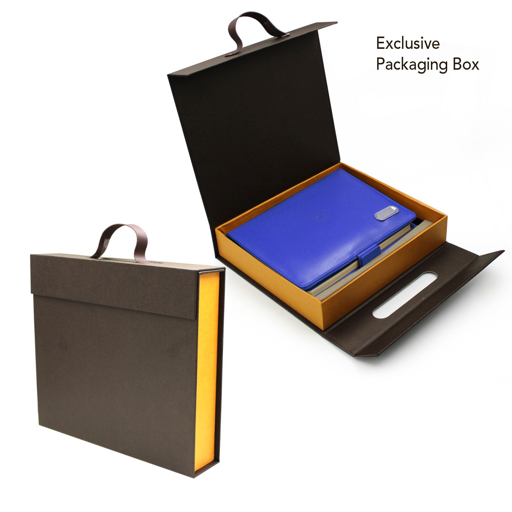 Next Gen - Smart Wireless Charging 8000 mAh Powerbank Notebook with 16 GB Pendrive - (Free Name Personalisation) - Blue