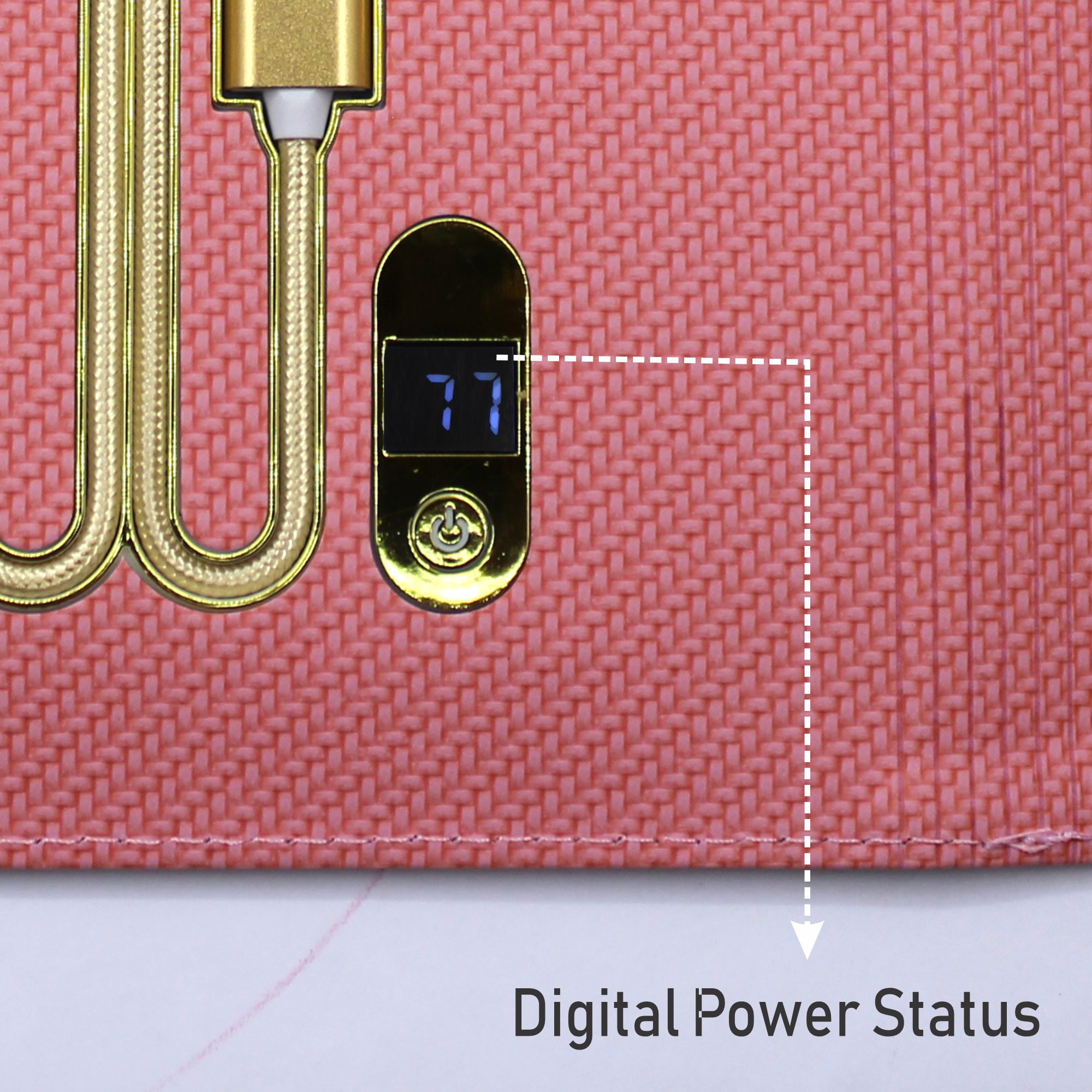 Sparq Smart Wireless Charging 8000 mAh Powerbank Notebook (Free Name Personalisation) - Pink