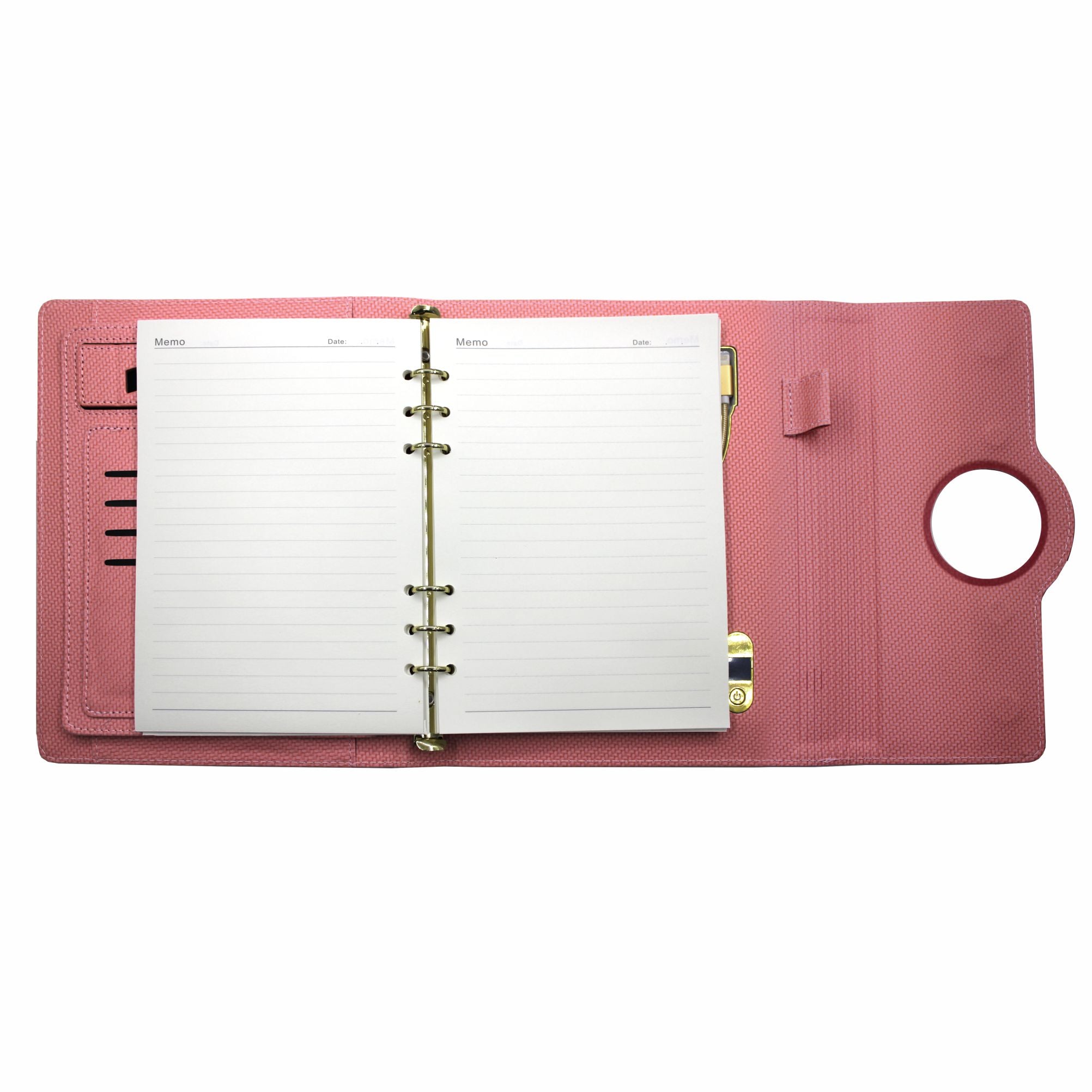 Sparq Smart Wireless Charging 8000 mAh Powerbank Notebook (Free Name Personalisation) - Pink