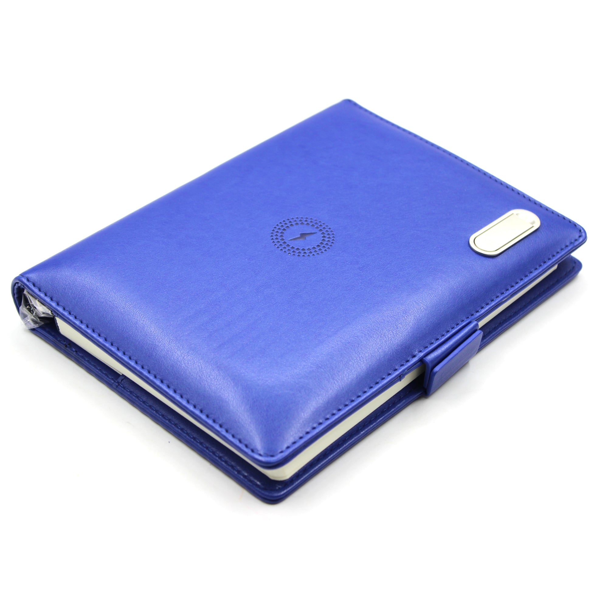 Next Gen - Smart Wireless Charging 8000 mAh Powerbank Notebook with 16 GB Pendrive - (Free Name Personalisation) - Blue