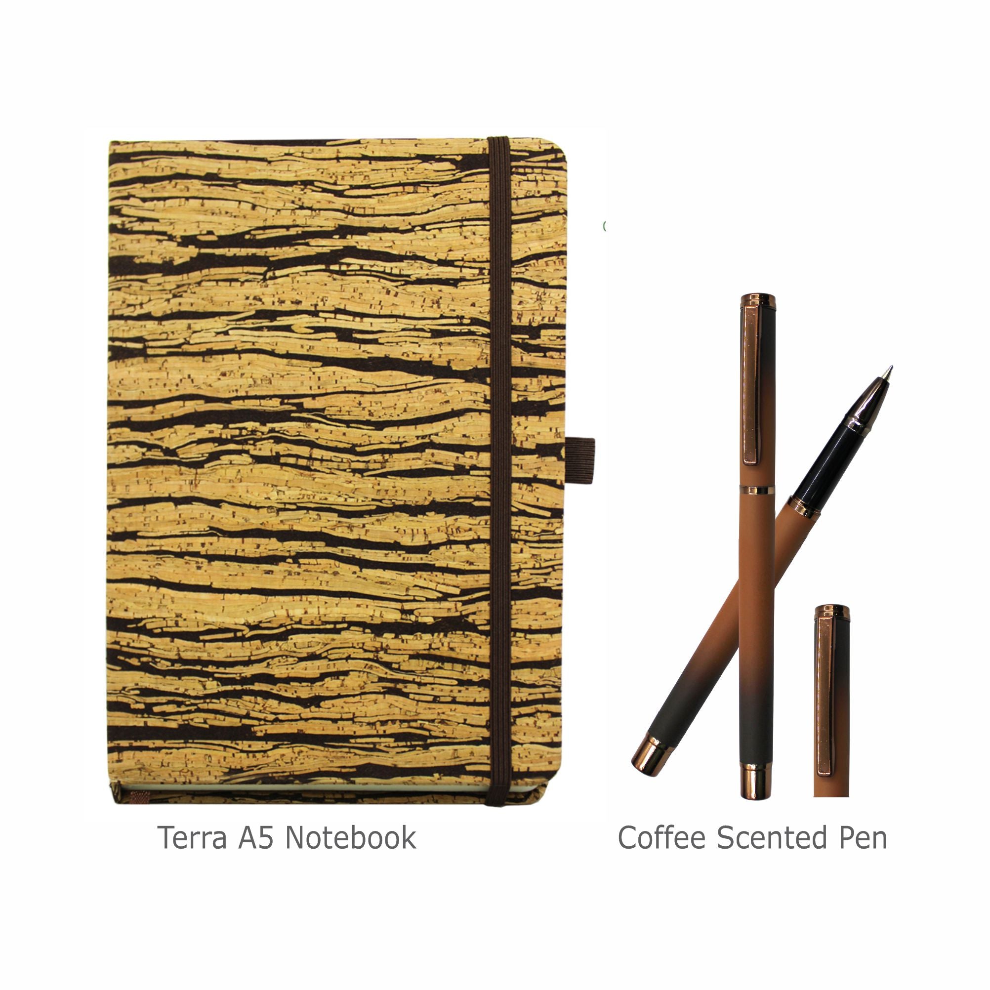 Terra Coffee Notebook & Preciosa Coffee Pen (Gift Set)