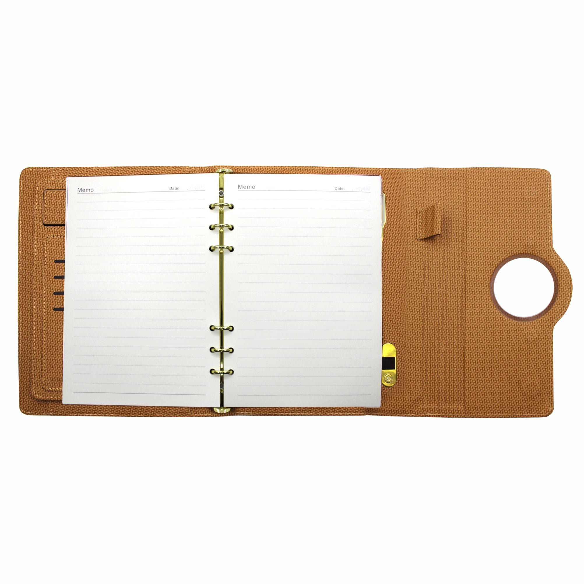 Sparq Smart Wireless Charging 8000 mAh Powerbank Notebook (Free Name Personalisation) - Tan