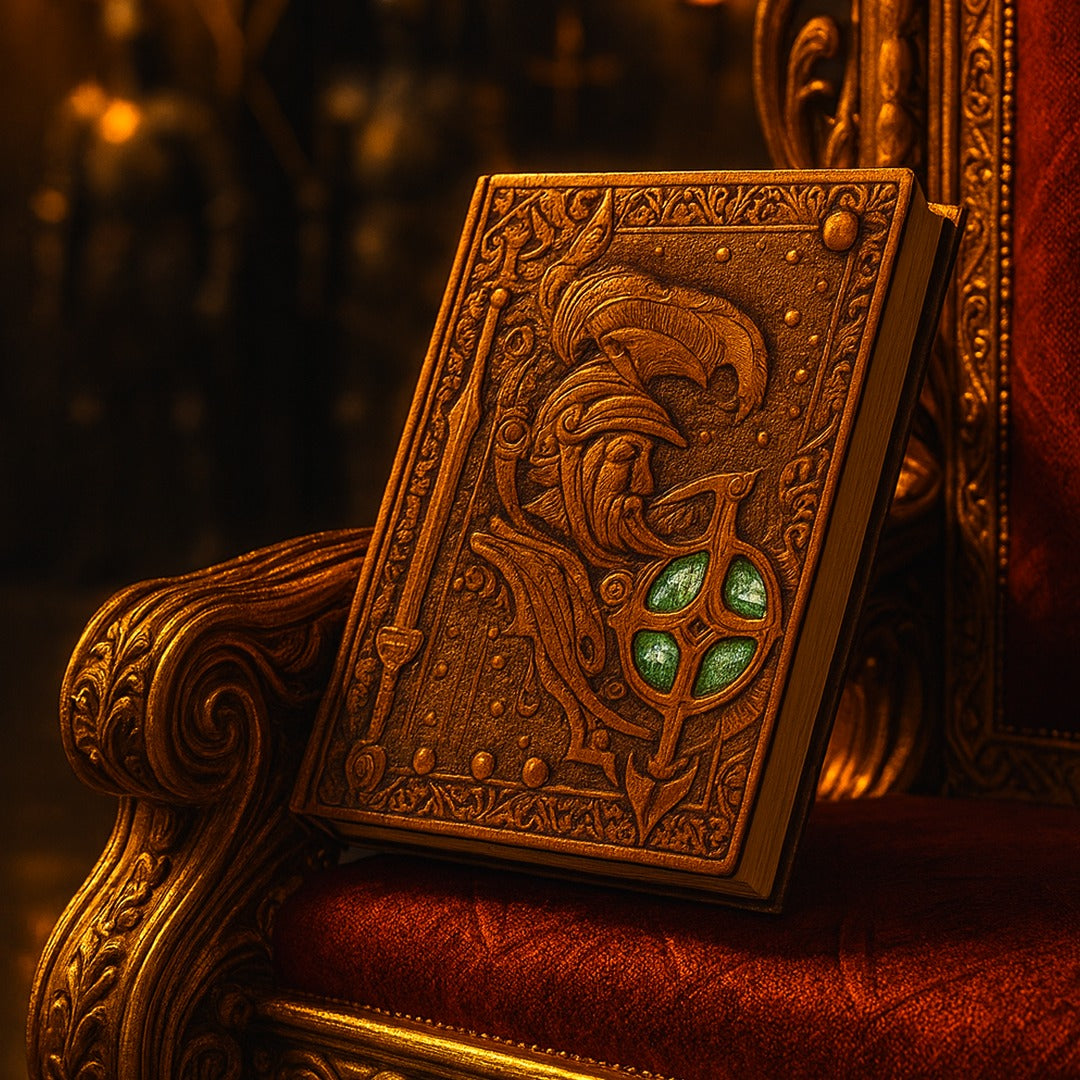 Pirates Red Copper Eternal Guardian – Knight’s Legacy 3D Embossed Vintage Leather Journal Notebook with with Rose Gold Diamond Ball Pen (Limited Edition)