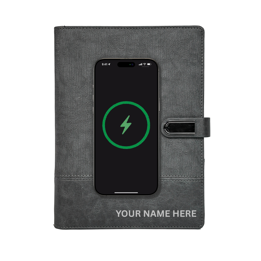 Surge X - Smart Wireless Charging 8000 mAh Powerbank Notebook with 16 GB Pendrive - (Free Name Personalisation) - No COD