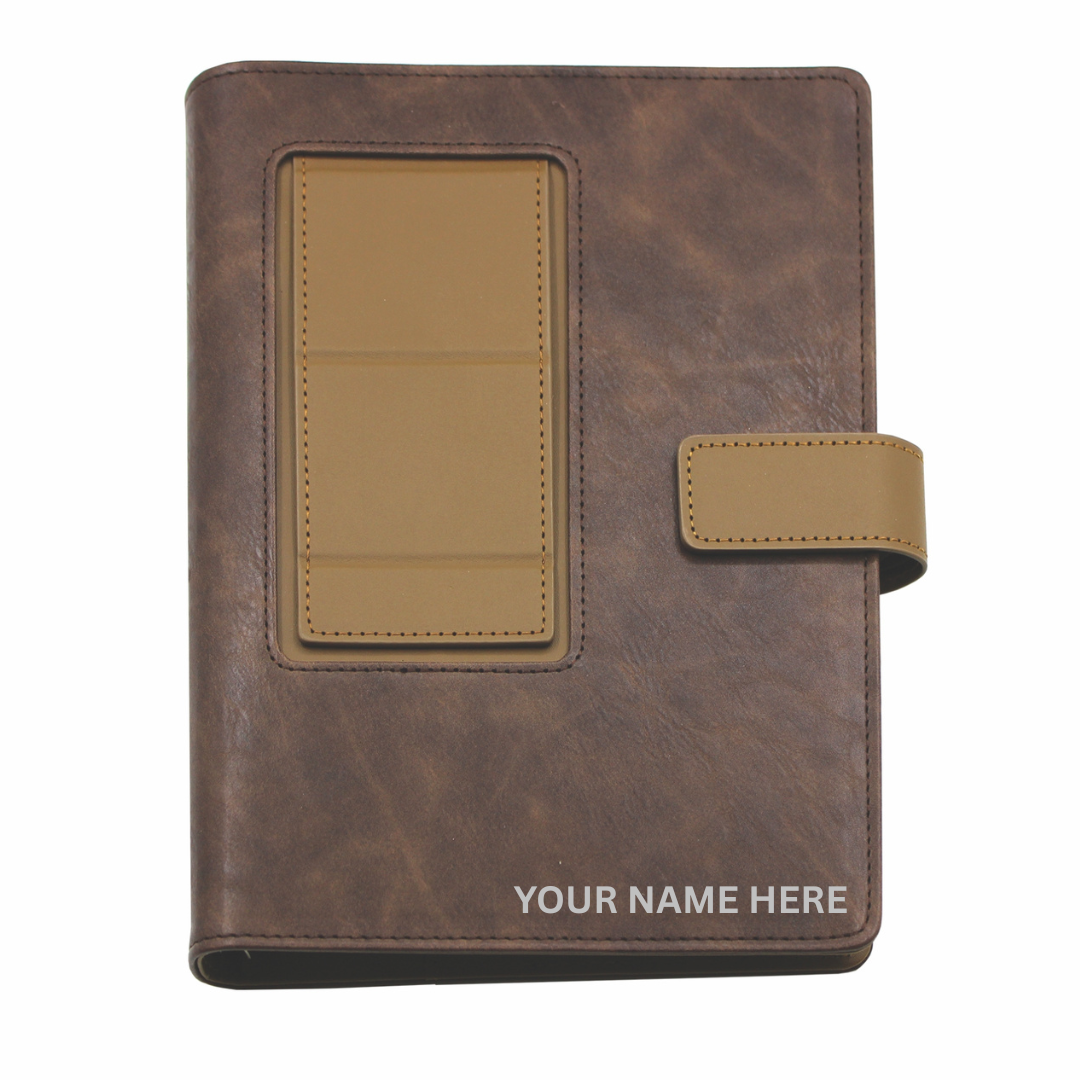 Personalised Mobinox Smart Organizer Ringbinder Notebook with Mobile Stand - No Cash on Delivery